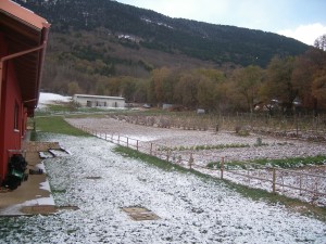 Paesaggio invernale dell'agriturismo Antica Forconia a L'Aquila
