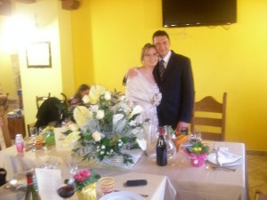 Foto di una coppia di sposi durante celebrazioni in Agriturismo a L'Aquila